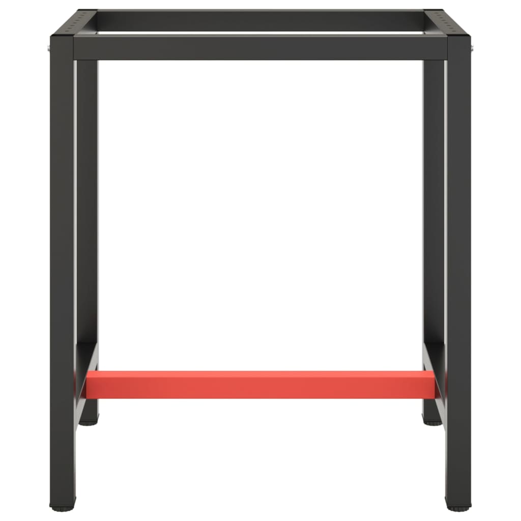Werkbankframe 70x50x79 cm metaal matzwart en matrood is nu te koop bij PeponiXL, paradijselijk wonen!