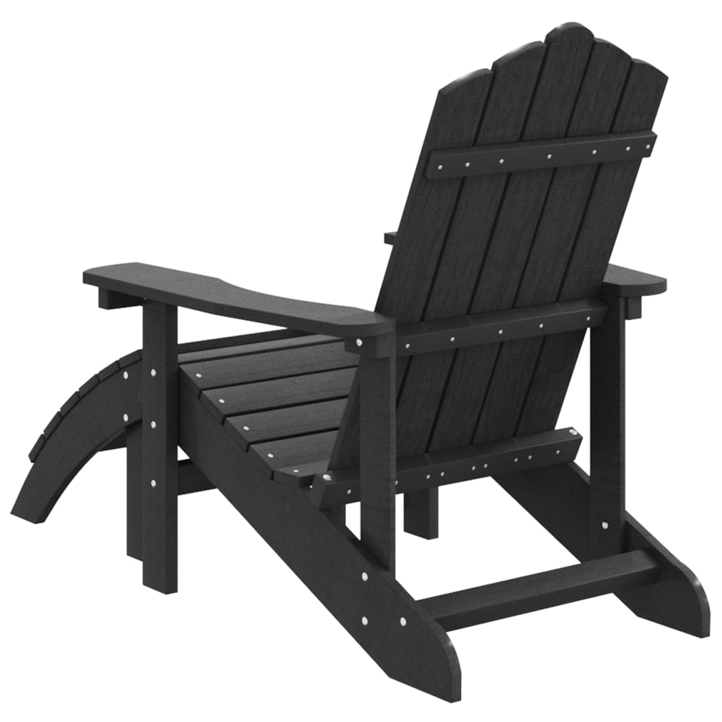 Tuinstoel Adirondack met voetenbank HDPE antracietkleurig is nu te koop bij PeponiXL, paradijselijk wonen!