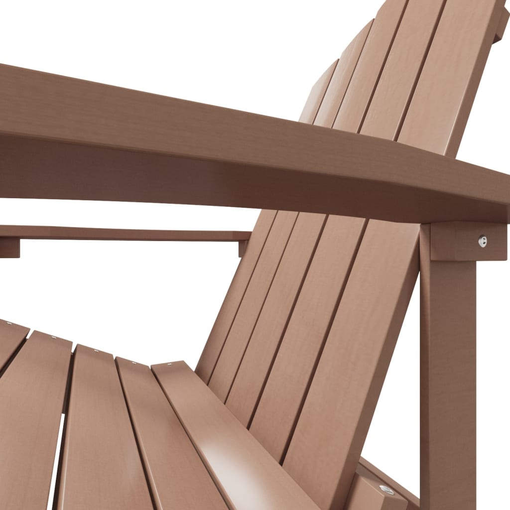 Tuinstoel Adirondack met voetenbank HDPE bruin is nu te koop bij PeponiXL, paradijselijk wonen!