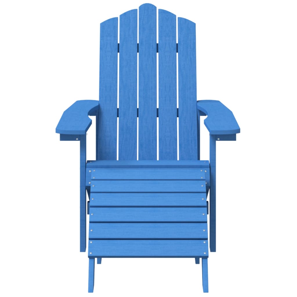 Tuinstoel Adirondack met voetenbank HDPE aquablauw is nu te koop bij PeponiXL, paradijselijk wonen!