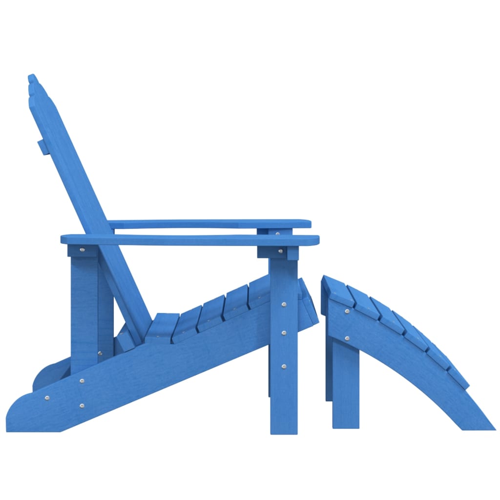 Tuinstoel Adirondack met voetenbank HDPE aquablauw is nu te koop bij PeponiXL, paradijselijk wonen!