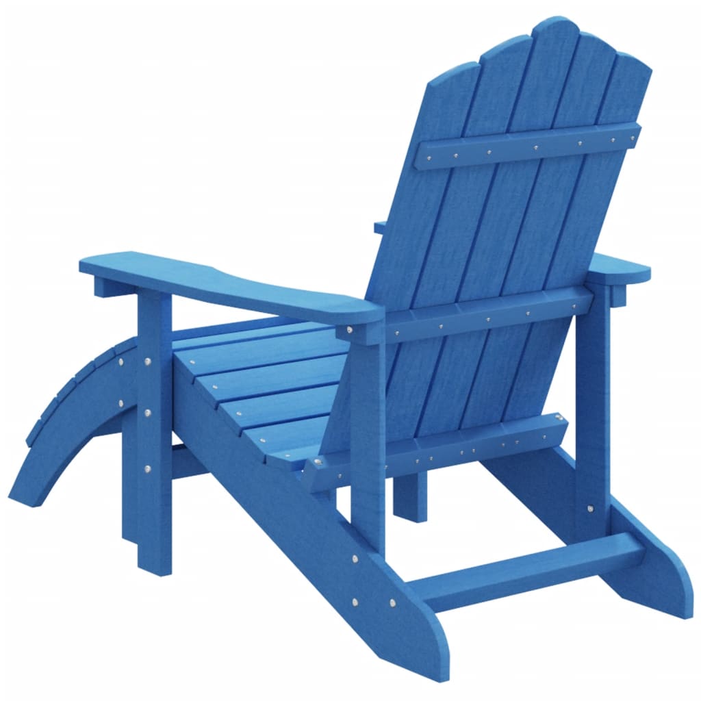 Tuinstoel Adirondack met voetenbank HDPE aquablauw is nu te koop bij PeponiXL, paradijselijk wonen!