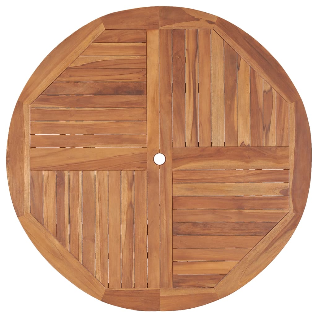 Tuintafel Ø110x75 cm massief teakhout is nu te koop bij PeponiXL, paradijselijk wonen!