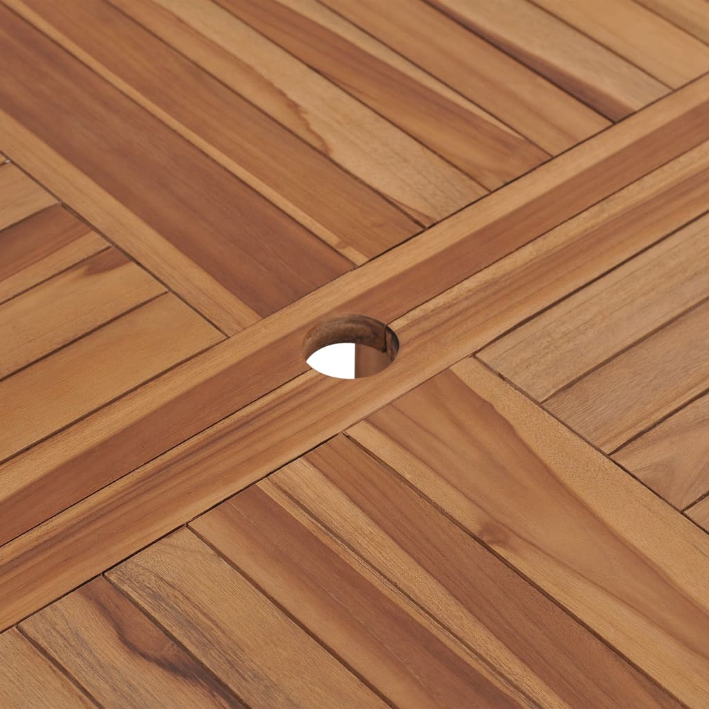 Tuintafel Ø110x75 cm massief teakhout is nu te koop bij PeponiXL, paradijselijk wonen!