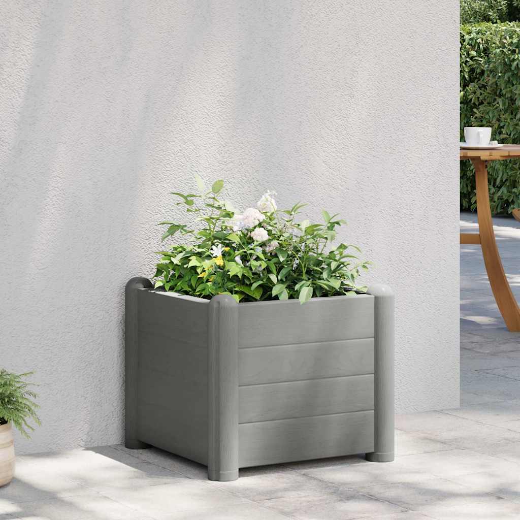 Plantenbak verhoogd 43x43x35 cm PP steengrijs is nu te koop bij PeponiXL, paradijselijk wonen!