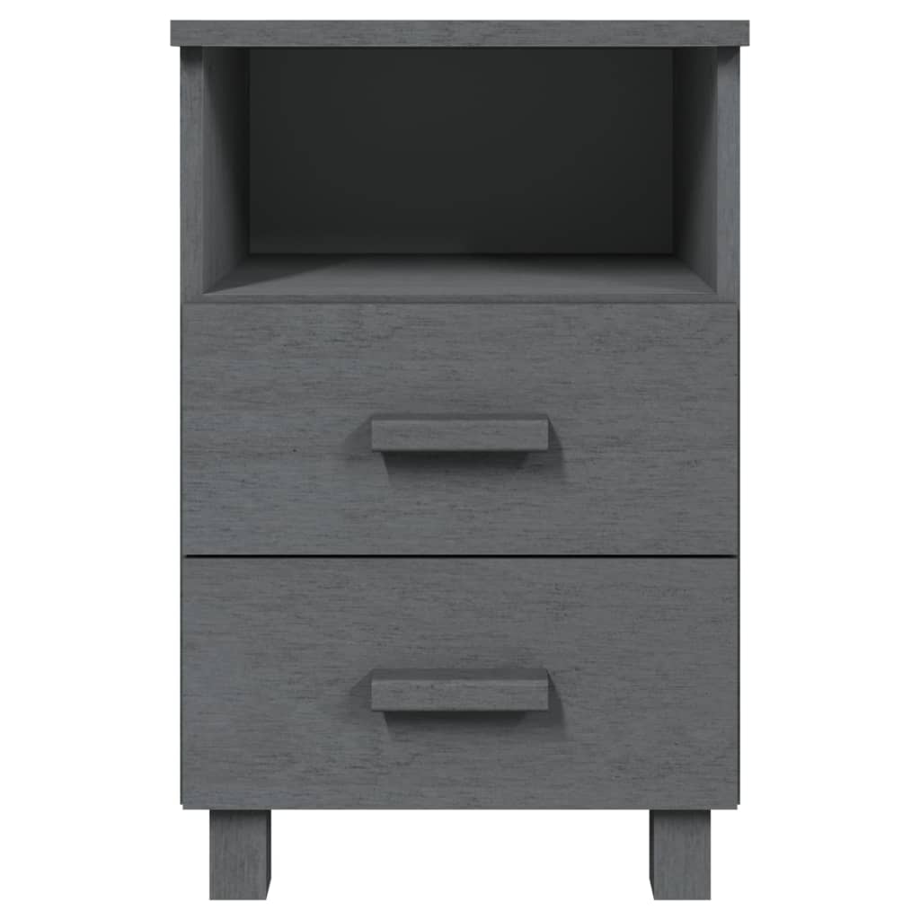 Nachtkastjes HAMAR 2 st 40x35x62 cm grenenhout donkergrijs is nu te koop bij PeponiXL, paradijselijk wonen!