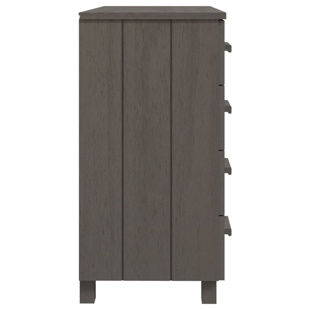 Dressoir HAMAR 79x40x80 cm massief grenenhout lichtgrijs is nu te koop bij PeponiXL, paradijselijk wonen!