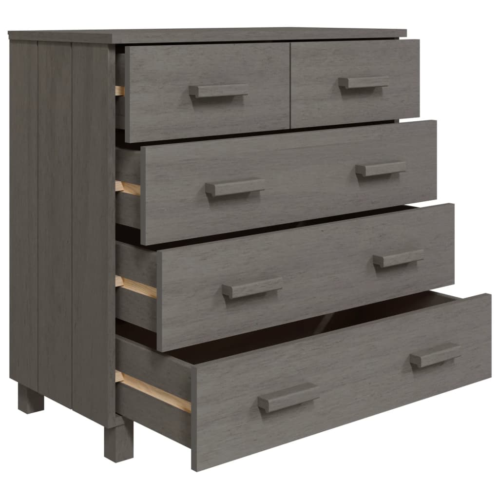 Dressoir HAMAR 79x40x80 cm massief grenenhout lichtgrijs is nu te koop bij PeponiXL, paradijselijk wonen!
