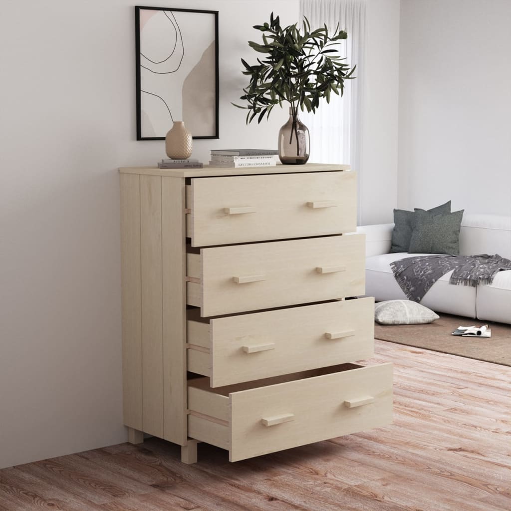 Dressoir HAMAR 79x40x103,5 cm massief grenenhout honingbruin is nu te koop bij PeponiXL, paradijselijk wonen!