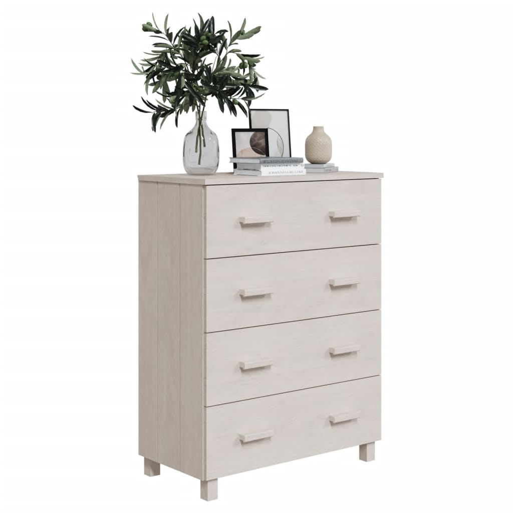 Dressoir HAMAR 79x40x103,5 cm massief grenenhout wit is nu te koop bij PeponiXL, paradijselijk wonen!