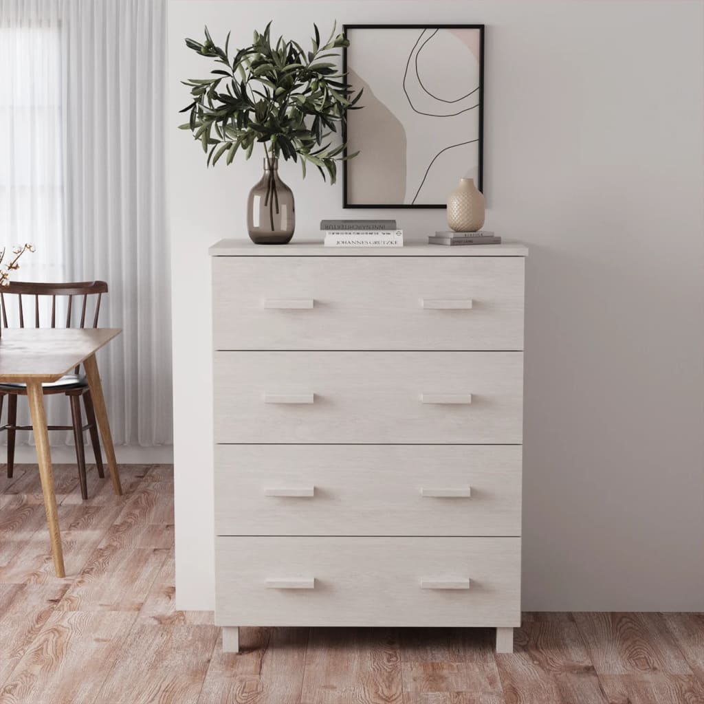 Dressoir HAMAR 79x40x103,5 cm massief grenenhout wit is nu te koop bij PeponiXL, paradijselijk wonen!