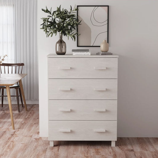 Dressoir HAMAR 79x40x103,5 cm massief grenenhout wit is nu te koop bij PeponiXL, paradijselijk wonen!