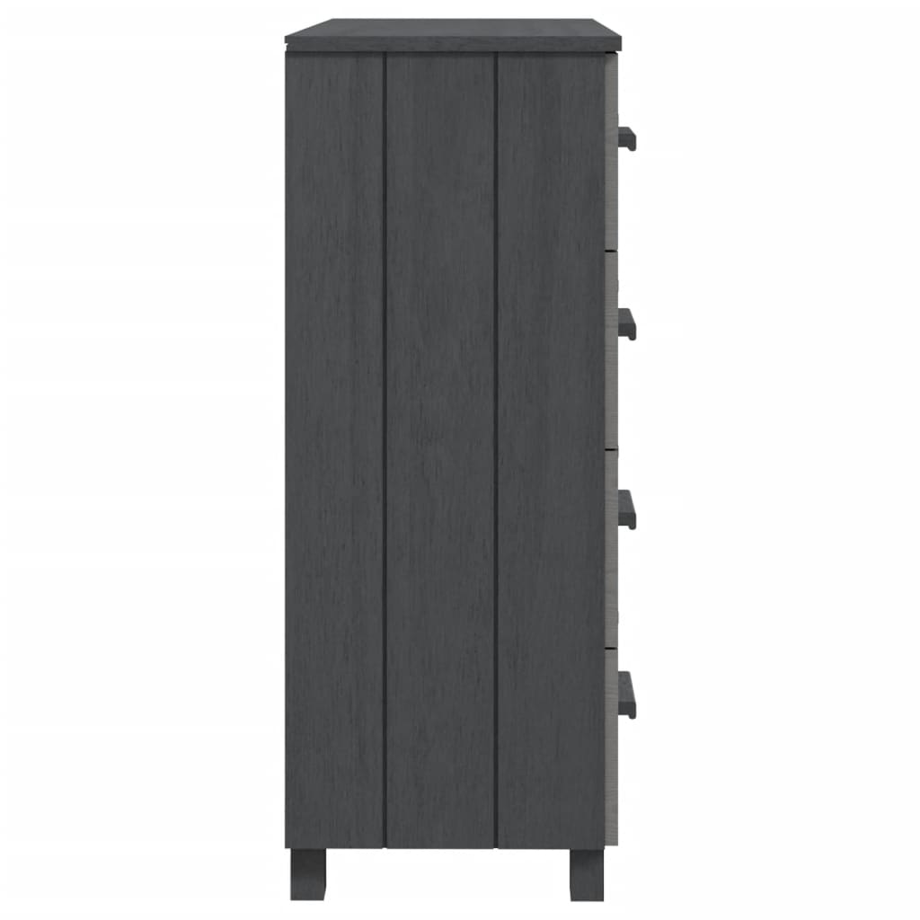 Dressoir HAMAR 79x40x103,5 cm massief grenenhout donkergrijs is nu te koop bij PeponiXL, paradijselijk wonen!