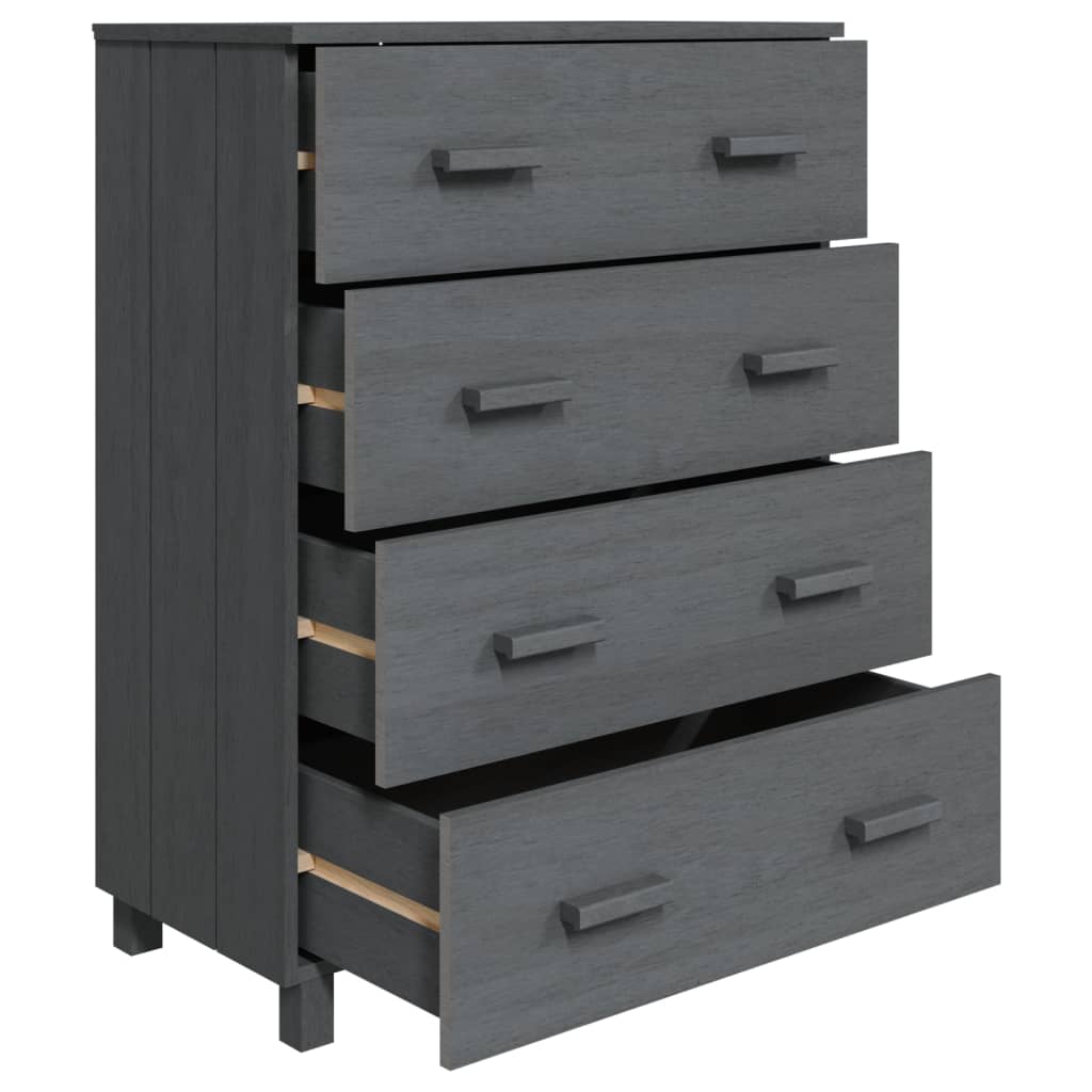 Dressoir HAMAR 79x40x103,5 cm massief grenenhout donkergrijs is nu te koop bij PeponiXL, paradijselijk wonen!