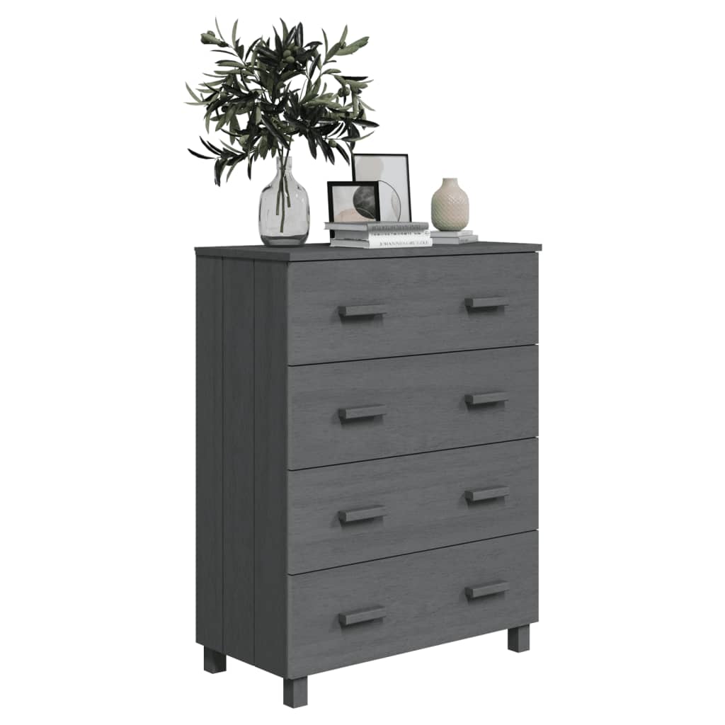 Dressoir HAMAR 79x40x103,5 cm massief grenenhout donkergrijs is nu te koop bij PeponiXL, paradijselijk wonen!