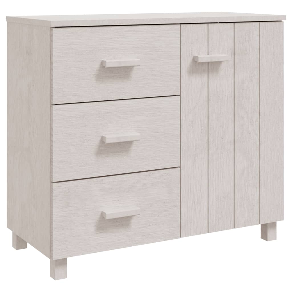 Dressoir HAMAR 90x40x80 cm massief grenenhout wit is nu te koop bij PeponiXL, paradijselijk wonen!