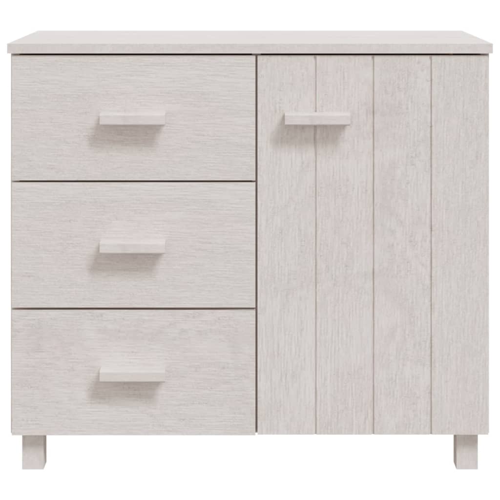 Dressoir HAMAR 90x40x80 cm massief grenenhout wit is nu te koop bij PeponiXL, paradijselijk wonen!
