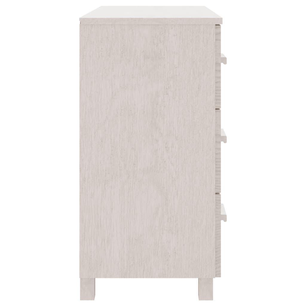 Dressoir HAMAR 90x40x80 cm massief grenenhout wit is nu te koop bij PeponiXL, paradijselijk wonen!