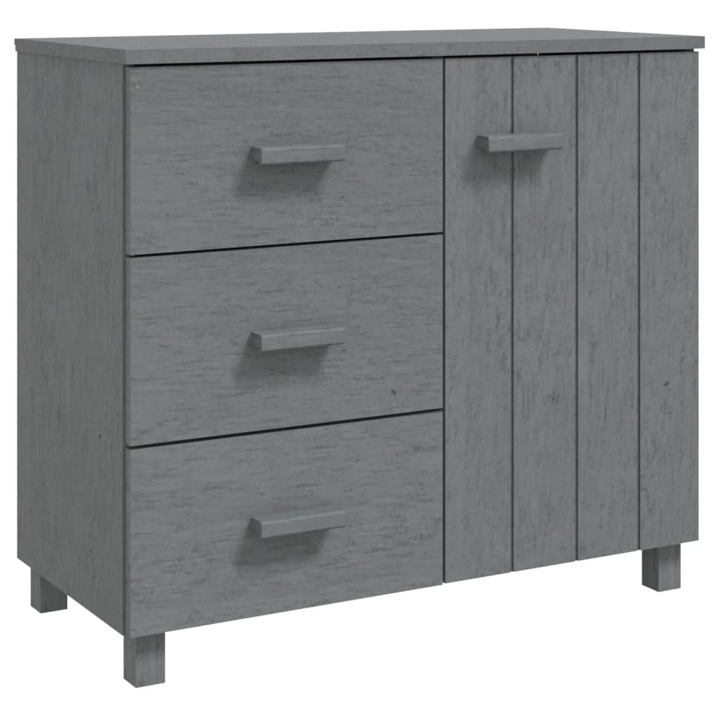 Dressoir HAMAR 90x40x80 cm massief grenenhout donkergrijs is nu te koop bij PeponiXL, paradijselijk wonen!