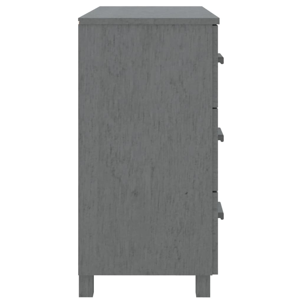 Dressoir HAMAR 90x40x80 cm massief grenenhout donkergrijs is nu te koop bij PeponiXL, paradijselijk wonen!