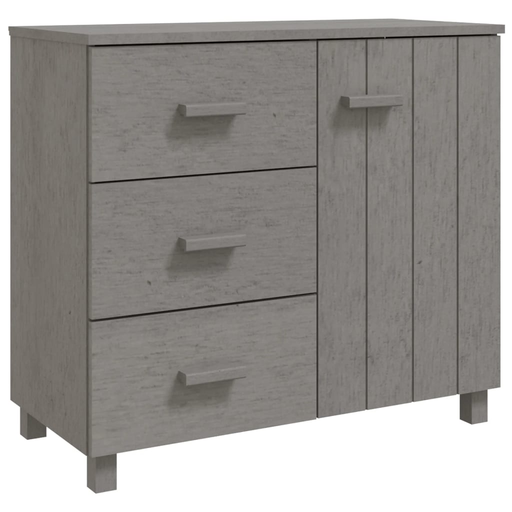 Dressoir HAMAR 90x40x80 cm massief grenenhout lichtgrijs is nu te koop bij PeponiXL, paradijselijk wonen!