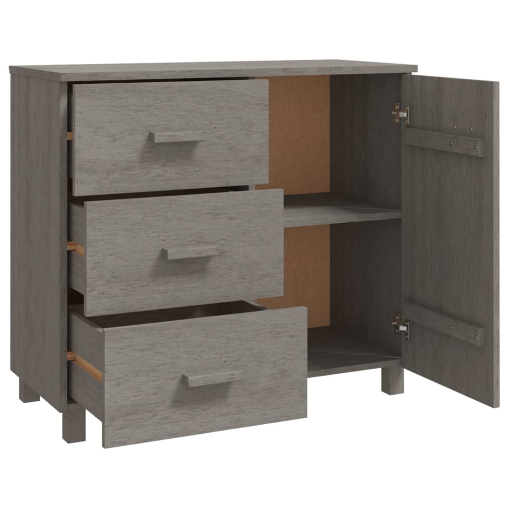 Dressoir HAMAR 90x40x80 cm massief grenenhout lichtgrijs is nu te koop bij PeponiXL, paradijselijk wonen!