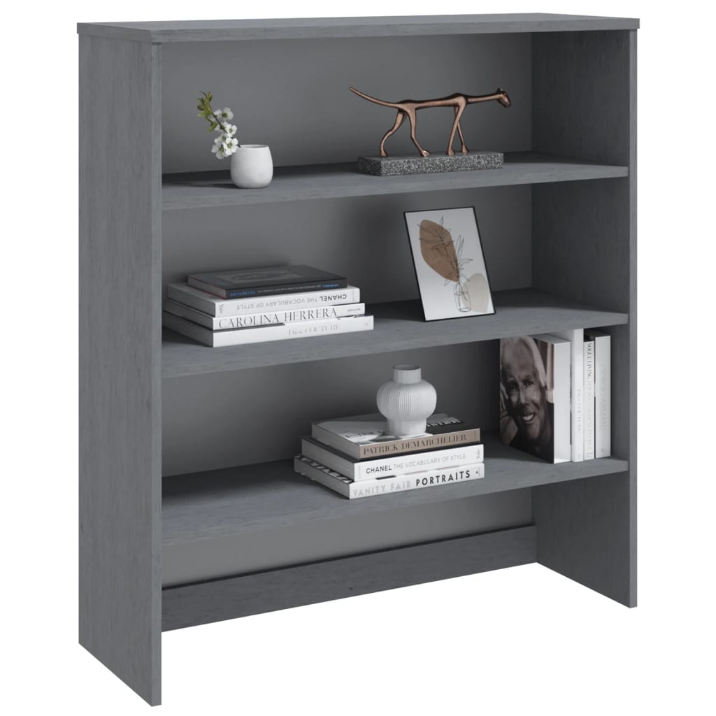 Opzetkast HAMAR 90x30x100 cm massief grenenhout donkergrijs is nu te koop bij PeponiXL, paradijselijk wonen!