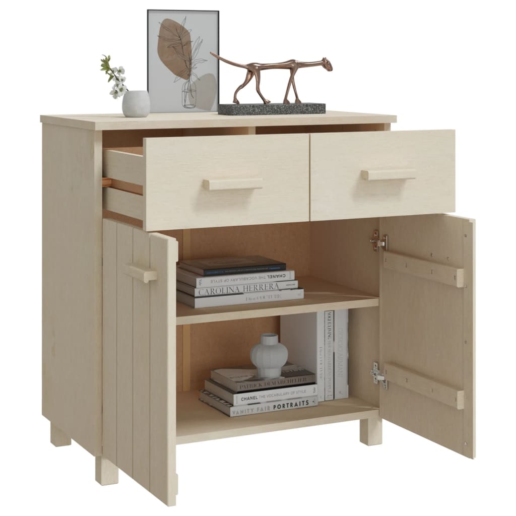Dressoir HAMAR 79x40x80 cm massief grenenhout honingbruin is nu te koop bij PeponiXL, paradijselijk wonen!