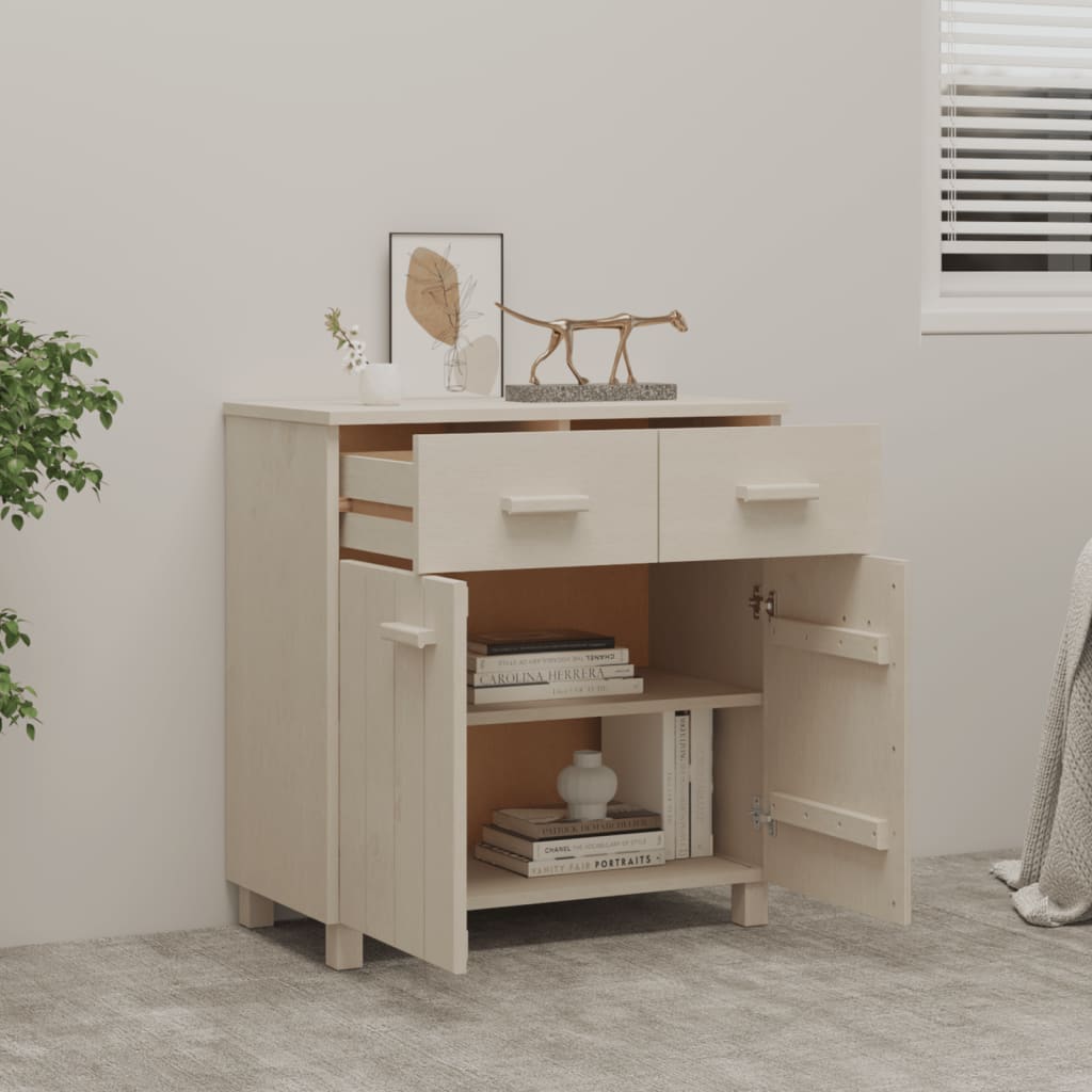 Dressoir HAMAR 79x40x80 cm massief grenenhout honingbruin is nu te koop bij PeponiXL, paradijselijk wonen!