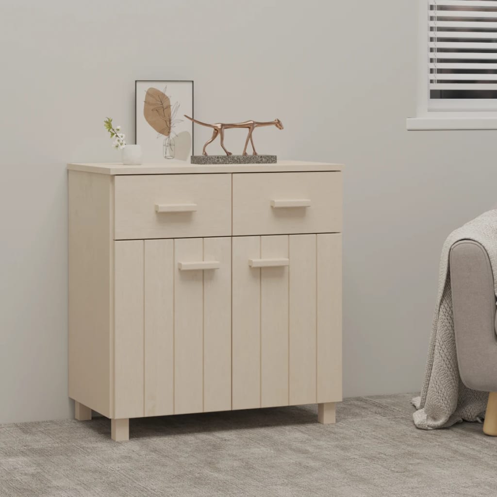 Dressoir HAMAR 79x40x80 cm massief grenenhout honingbruin is nu te koop bij PeponiXL, paradijselijk wonen!