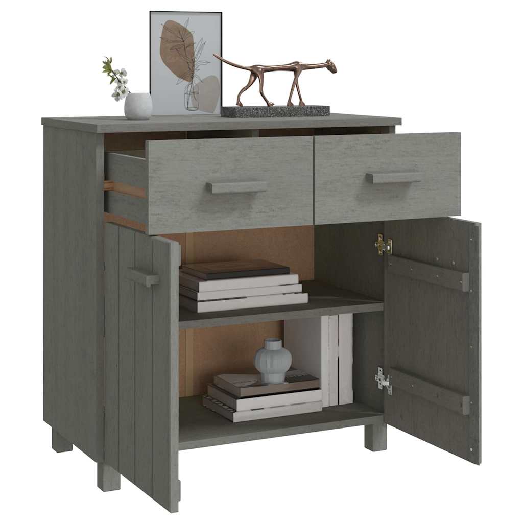 Dressoir HAMAR 79x40x80 cm massief grenenhout lichtgrijs is nu te koop bij PeponiXL, paradijselijk wonen!
