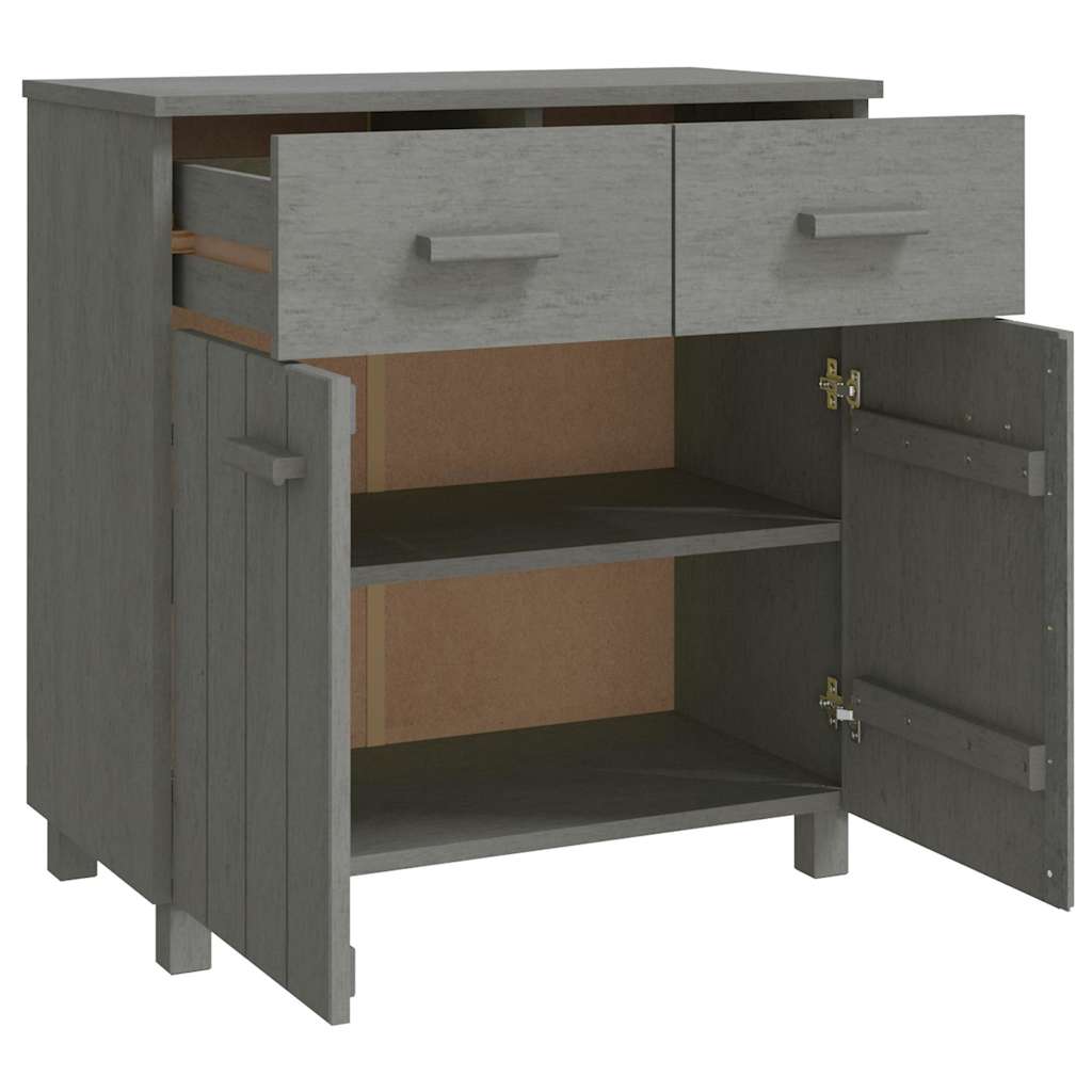 Dressoir HAMAR 79x40x80 cm massief grenenhout lichtgrijs is nu te koop bij PeponiXL, paradijselijk wonen!