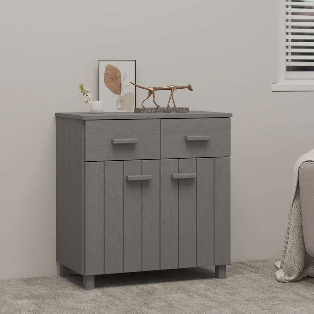 Dressoir HAMAR 79x40x80 cm massief grenenhout lichtgrijs is nu te koop bij PeponiXL, paradijselijk wonen!