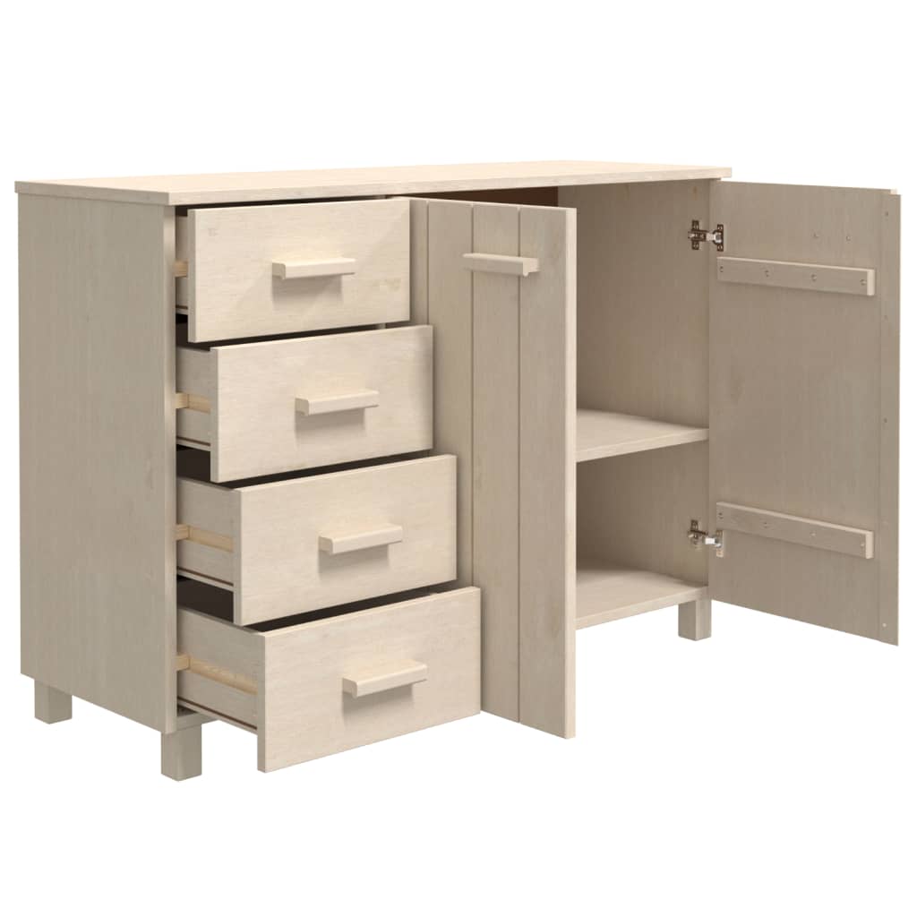 Dressoir HAMAR 113x40x80 cm massief grenenhout honingbruin is nu te koop bij PeponiXL, paradijselijk wonen!