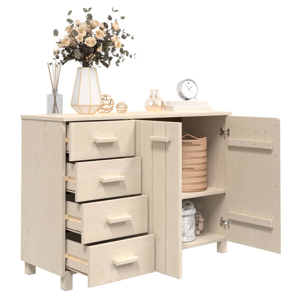 Dressoir HAMAR 113x40x80 cm massief grenenhout honingbruin is nu te koop bij PeponiXL, paradijselijk wonen!