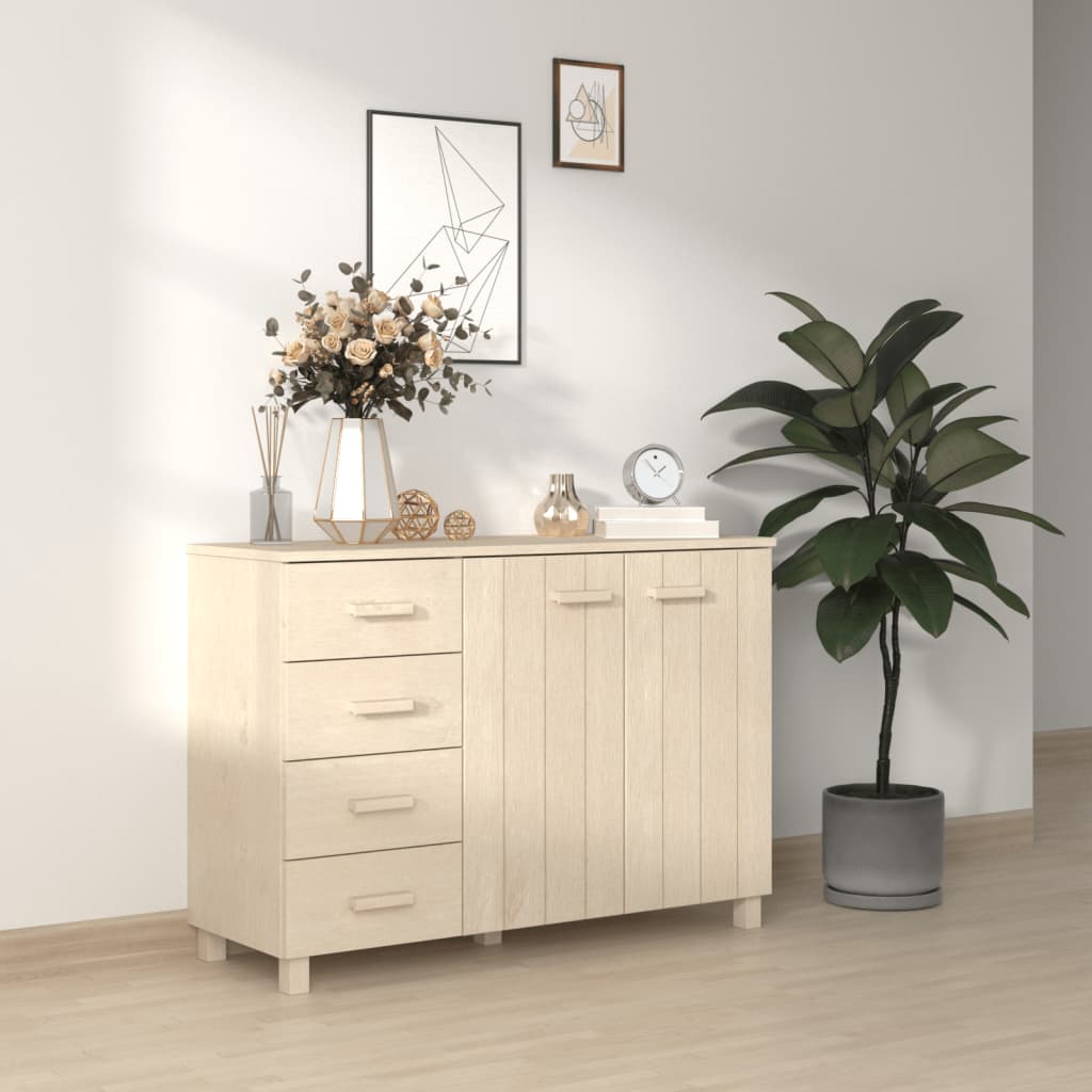 Dressoir HAMAR 113x40x80 cm massief grenenhout honingbruin is nu te koop bij PeponiXL, paradijselijk wonen!