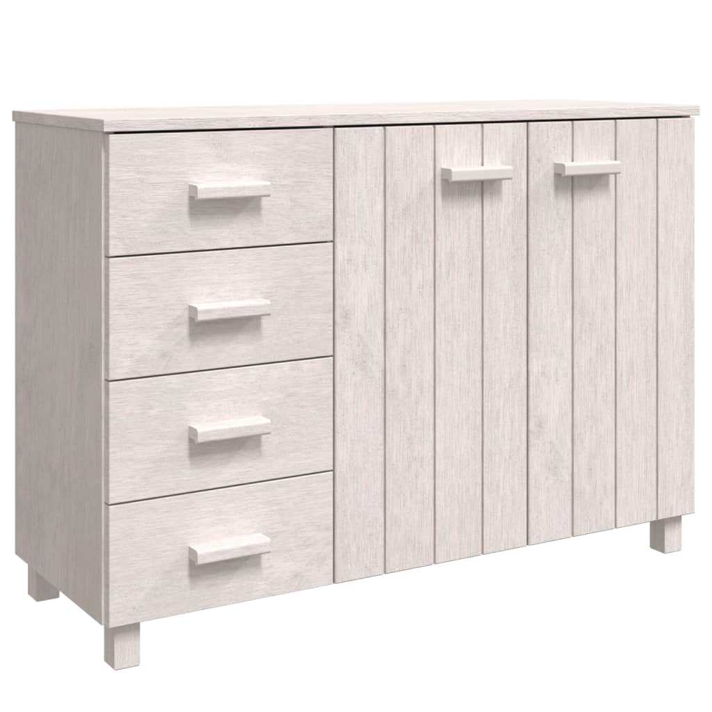 Dressoir HAMAR 113x40x80 cm massief grenenhout wit