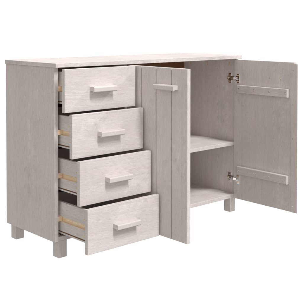 Dressoir HAMAR 113x40x80 cm massief grenenhout wit