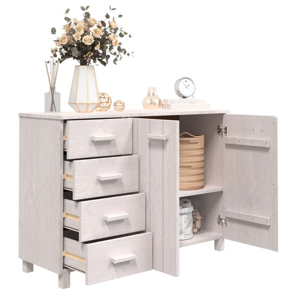 Dressoir HAMAR 113x40x80 cm massief grenenhout wit
