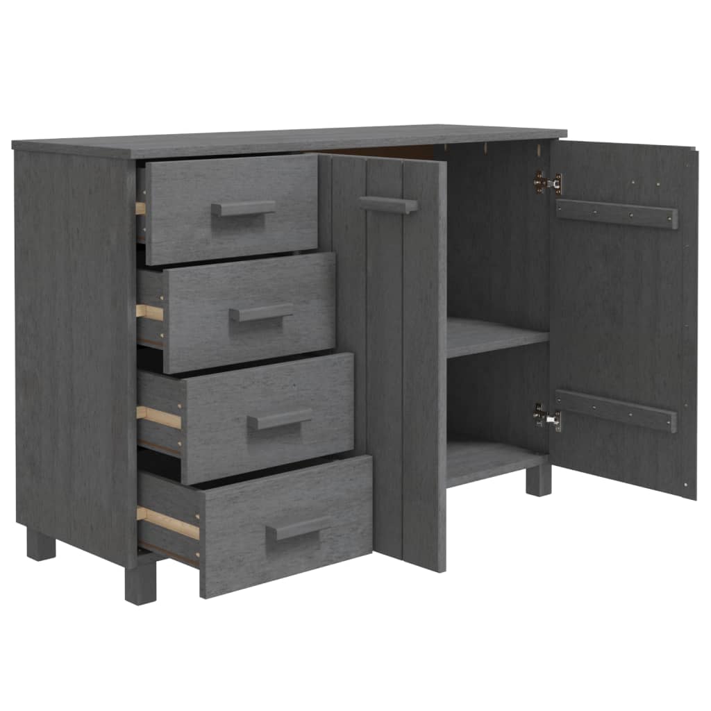 Dressoir HAMAR 113x40x80 cm massief grenenhout donkergrijs is nu te koop bij PeponiXL, paradijselijk wonen!