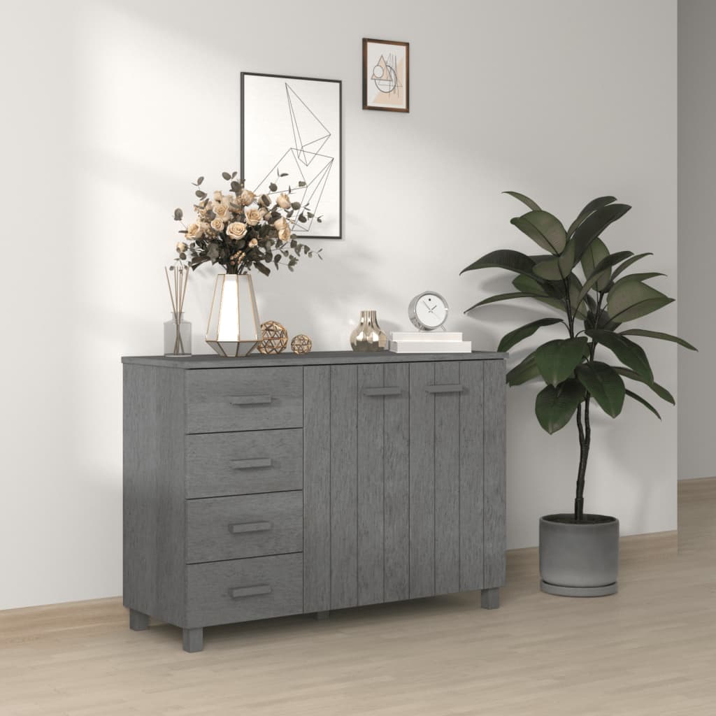 Dressoir HAMAR 113x40x80 cm massief grenenhout donkergrijs is nu te koop bij PeponiXL, paradijselijk wonen!