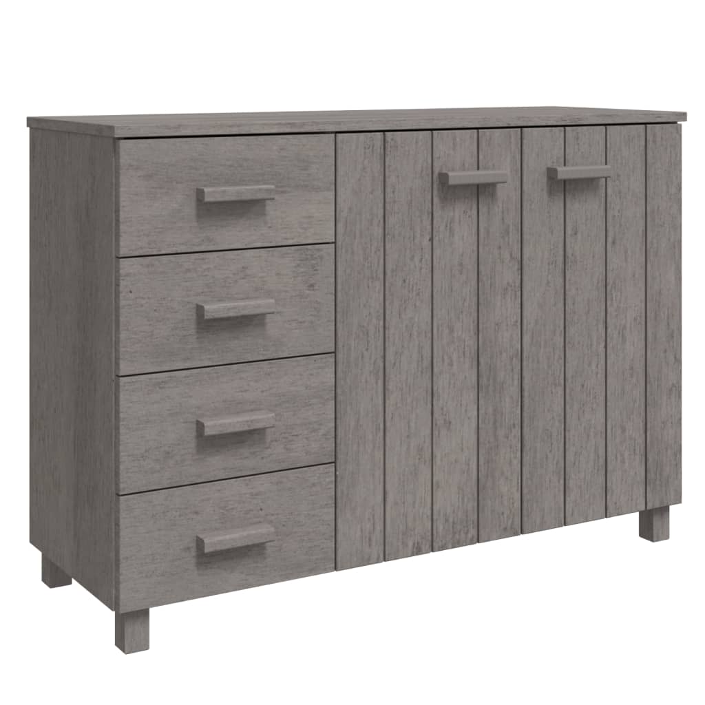 Dressoir HAMAR 113x40x80 cm massief grenenhout lichtgrijs is nu te koop bij PeponiXL, paradijselijk wonen!