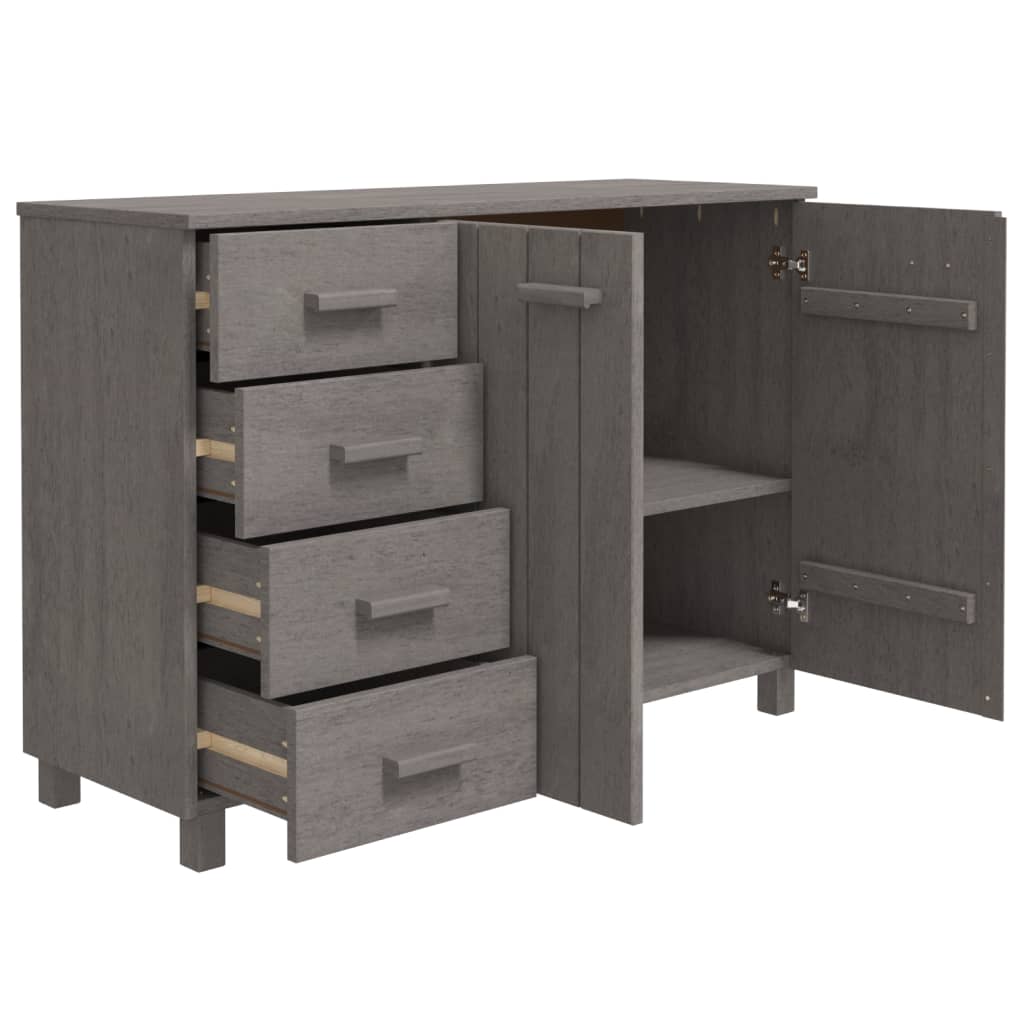 Dressoir HAMAR 113x40x80 cm massief grenenhout lichtgrijs is nu te koop bij PeponiXL, paradijselijk wonen!
