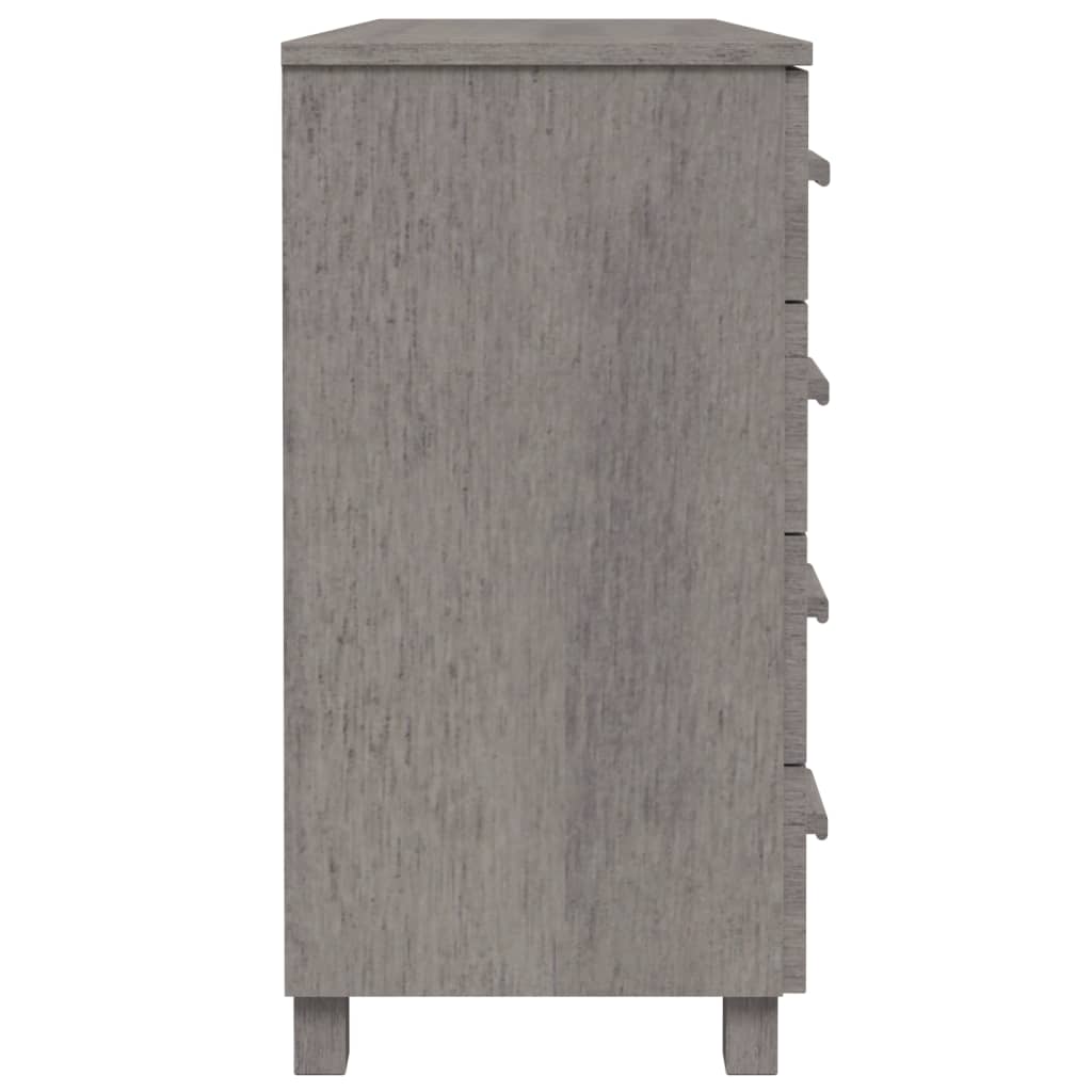 Dressoir HAMAR 113x40x80 cm massief grenenhout lichtgrijs is nu te koop bij PeponiXL, paradijselijk wonen!
