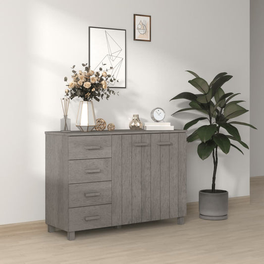 Dressoir HAMAR 113x40x80 cm massief grenenhout lichtgrijs is nu te koop bij PeponiXL, paradijselijk wonen!