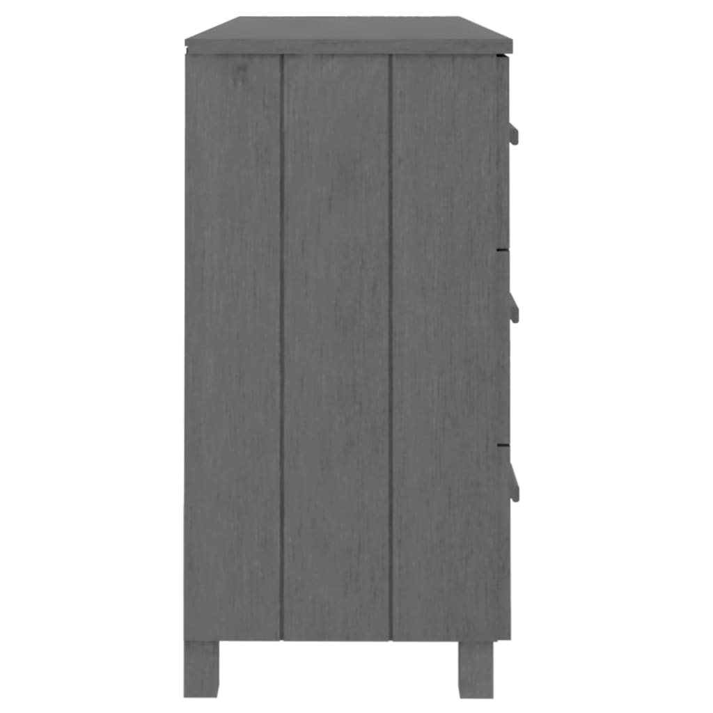 Dressoir HAMAR 113x40x80 cm massief grenenhout donkergrijs is nu te koop bij PeponiXL, paradijselijk wonen!