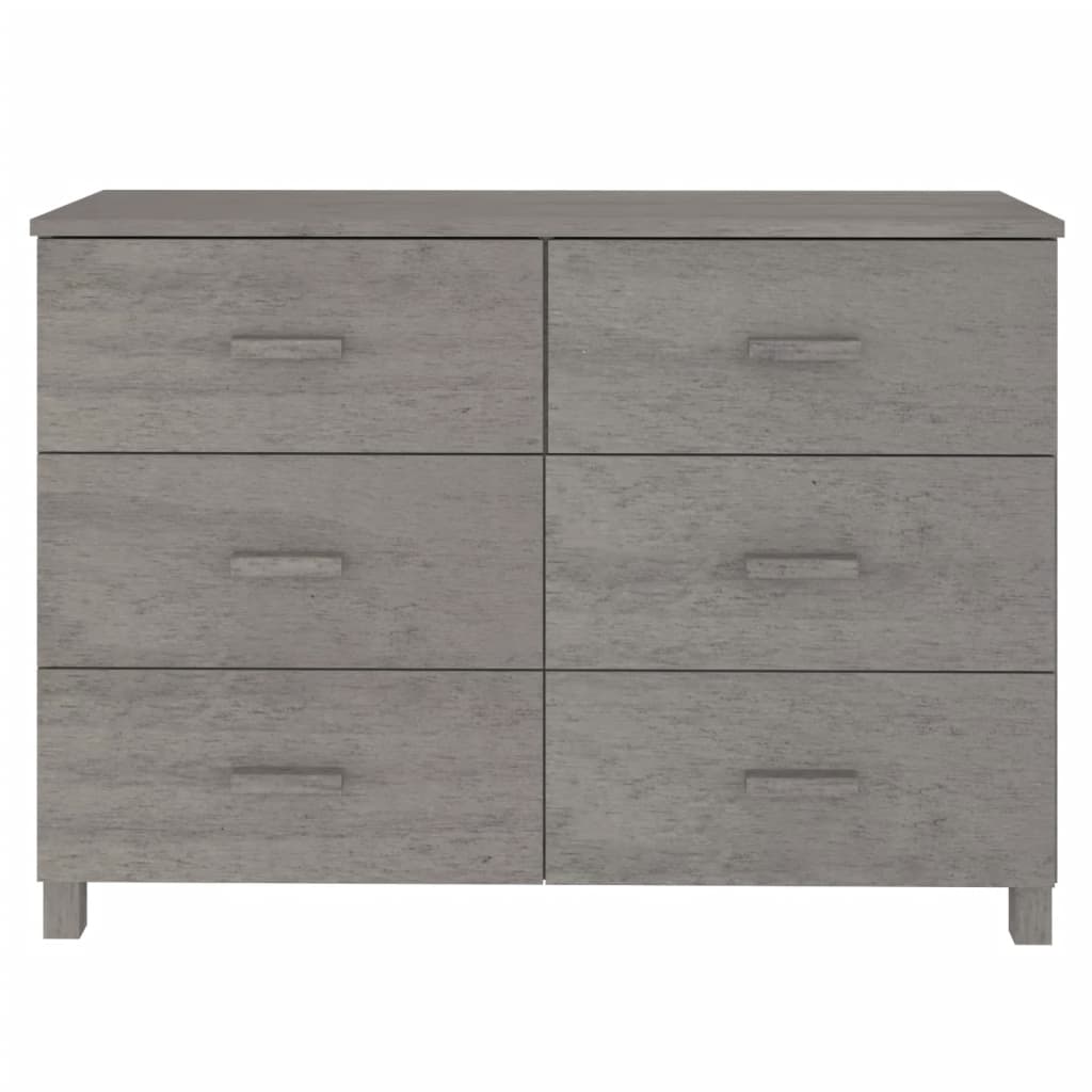 Dressoir HAMAR 113x40x80 cm massief grenenhout lichtgrijs is nu te koop bij PeponiXL, paradijselijk wonen!