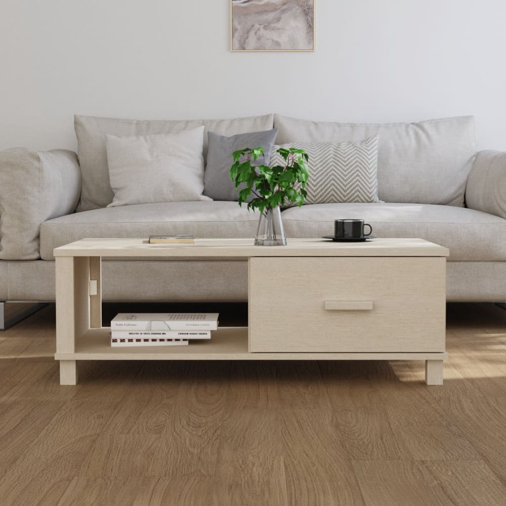 Salontafel HAMAR 100x55x35 cm massief grenenhout honingbruin is nu te koop bij PeponiXL, paradijselijk wonen!