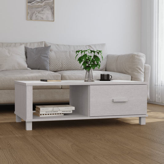 Salontafel HAMAR 100x55x35 cm massief grenenhout wit is nu te koop bij PeponiXL, paradijselijk wonen!
