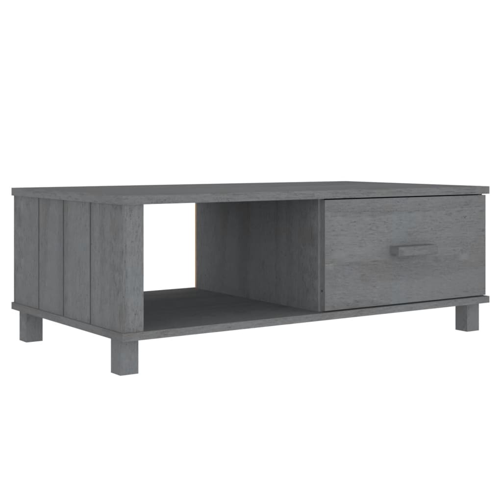 Salontafel HAMAR 100x55x35 cm massief grenenhout donkergrijs is nu te koop bij PeponiXL, paradijselijk wonen!
